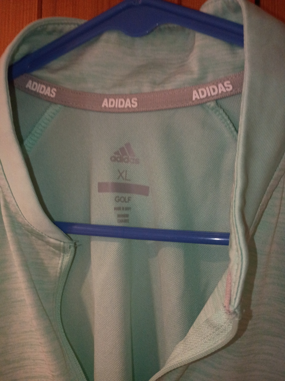 Adidas Women’s Light Mint Half-Zip Golf Top - Picture 4 of 4
